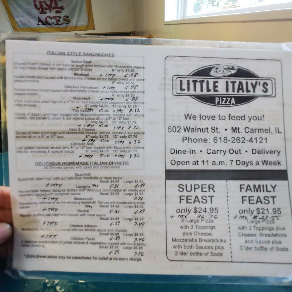 Little Italy's Pizza Menu image 1